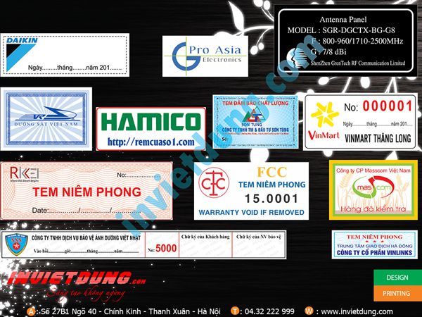 Mẫu giấy tem niêm phong